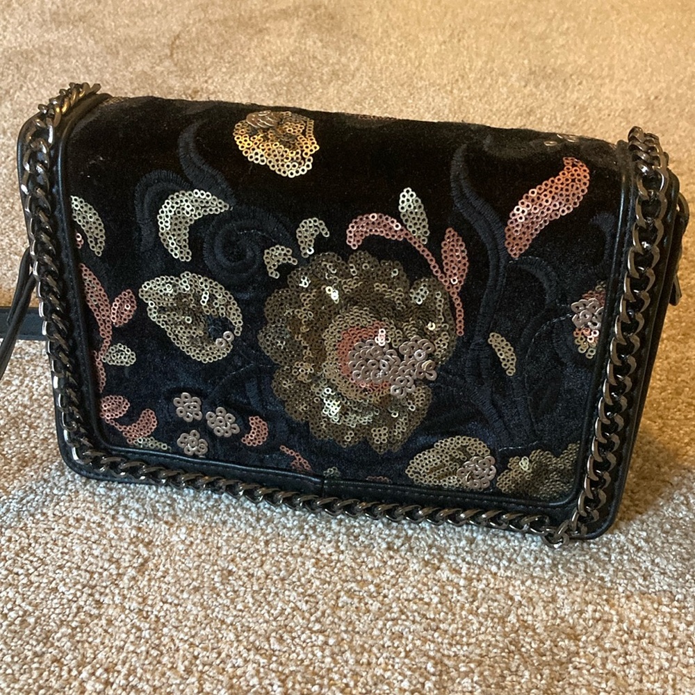 Aldo black sequined purse